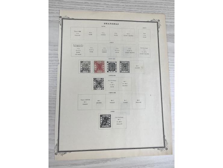 including Shanghai, Chefoo, Chingkiang, Wugu and others. Mostly Shanghai LPO stamps. Plus a fe Amoy, Hankow, Kewkiang LPO sta